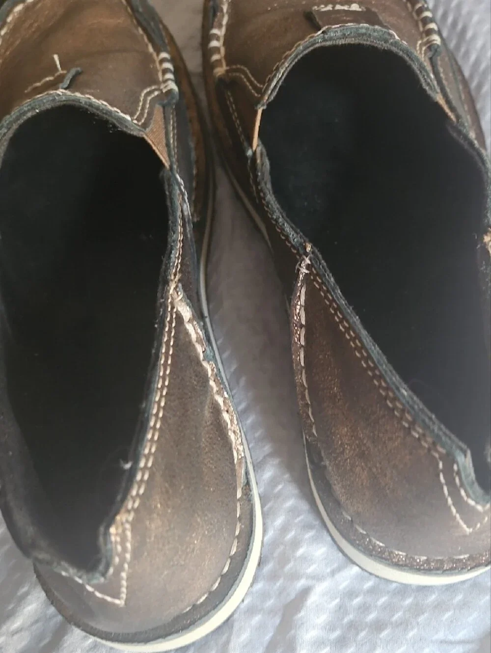 Ariat Bronze Metallic Slip-On Moccasin Loafer Cruisers Womens Size 6